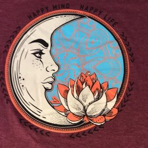 Crescent Moon & Lotus Cropped Tee- Obsessive Love